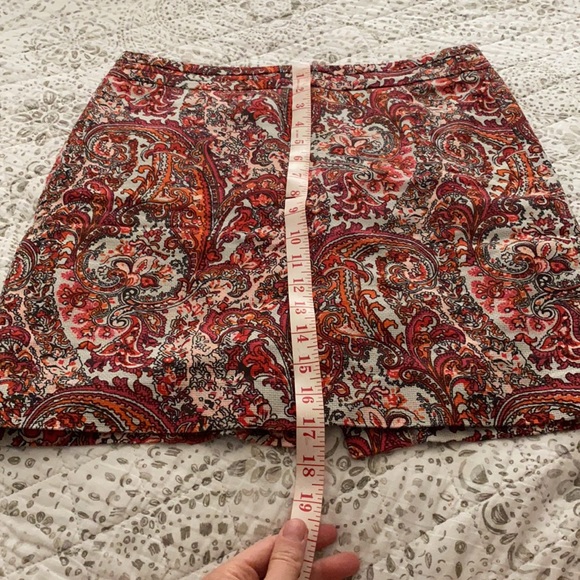 Loft Paisley, lined mini skirt Sz 4P - Picture 5 of 5